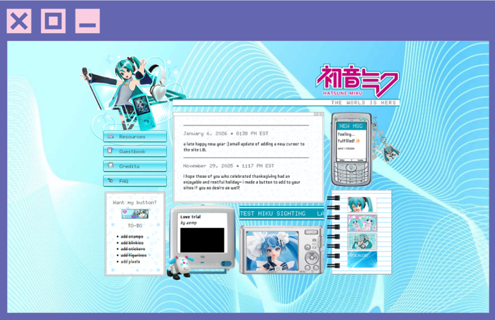 Miku2Miku site preview